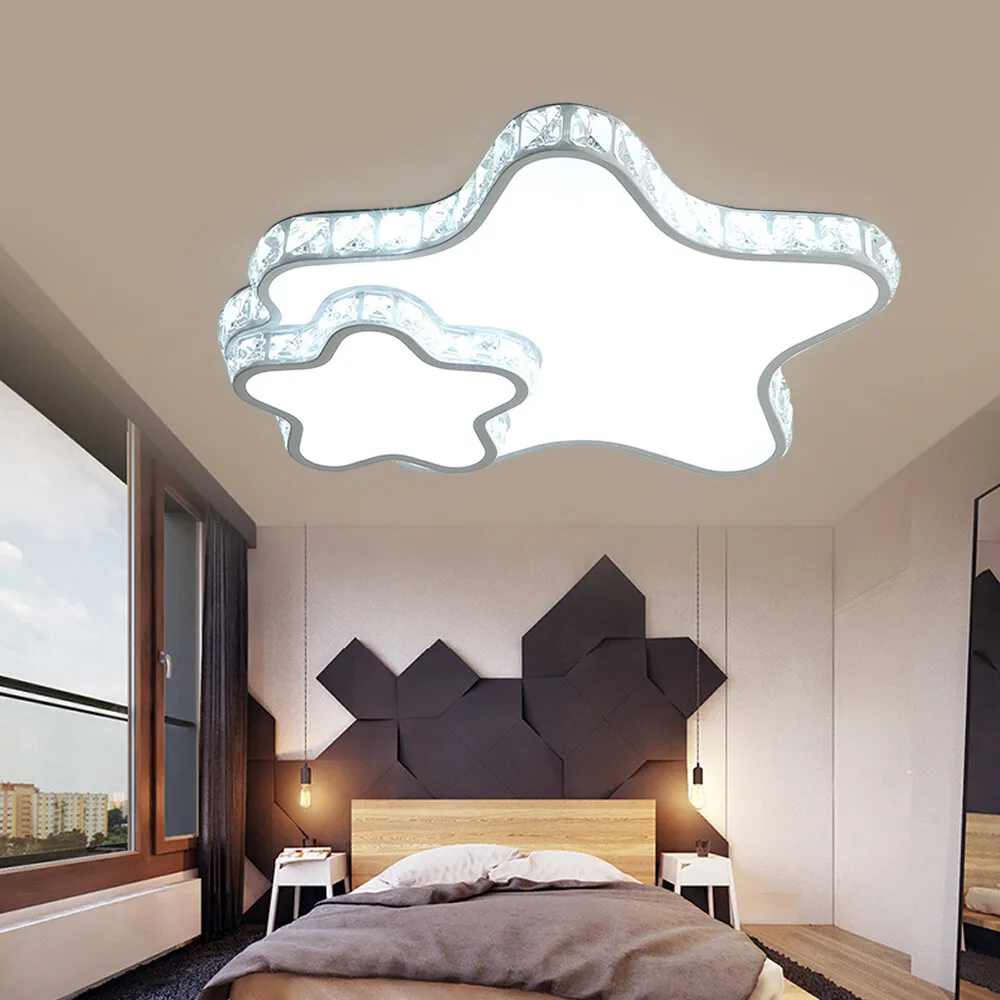 

Crystal Modern Star Shape Ceiling Light LED Kids Bedroom Ceiling Lamp Fixture
