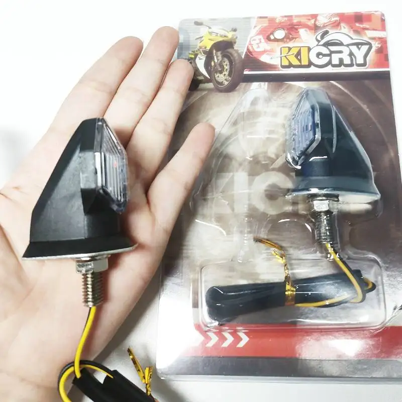Motorcycle LED Turn Signal Light Mini Amber Turning Lights Flasher Moto Lamp 12V 8mm For Honda For Yamaha Moto Indicator Lamps