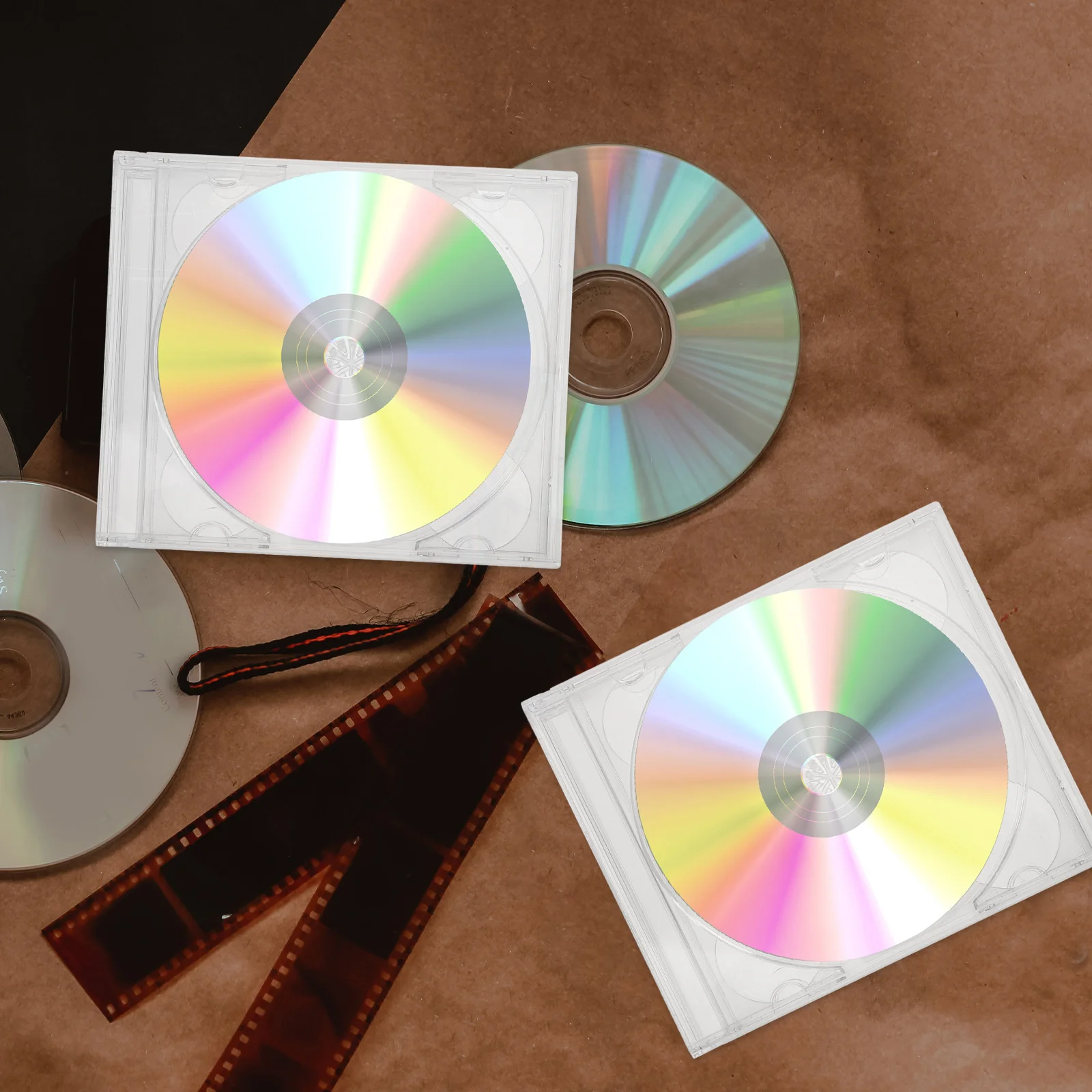 

2Pcs Transparent Cd Storage Cases Plastic Cd Dvd Boxes Reusable Scratch Proof for Protection Anywhere