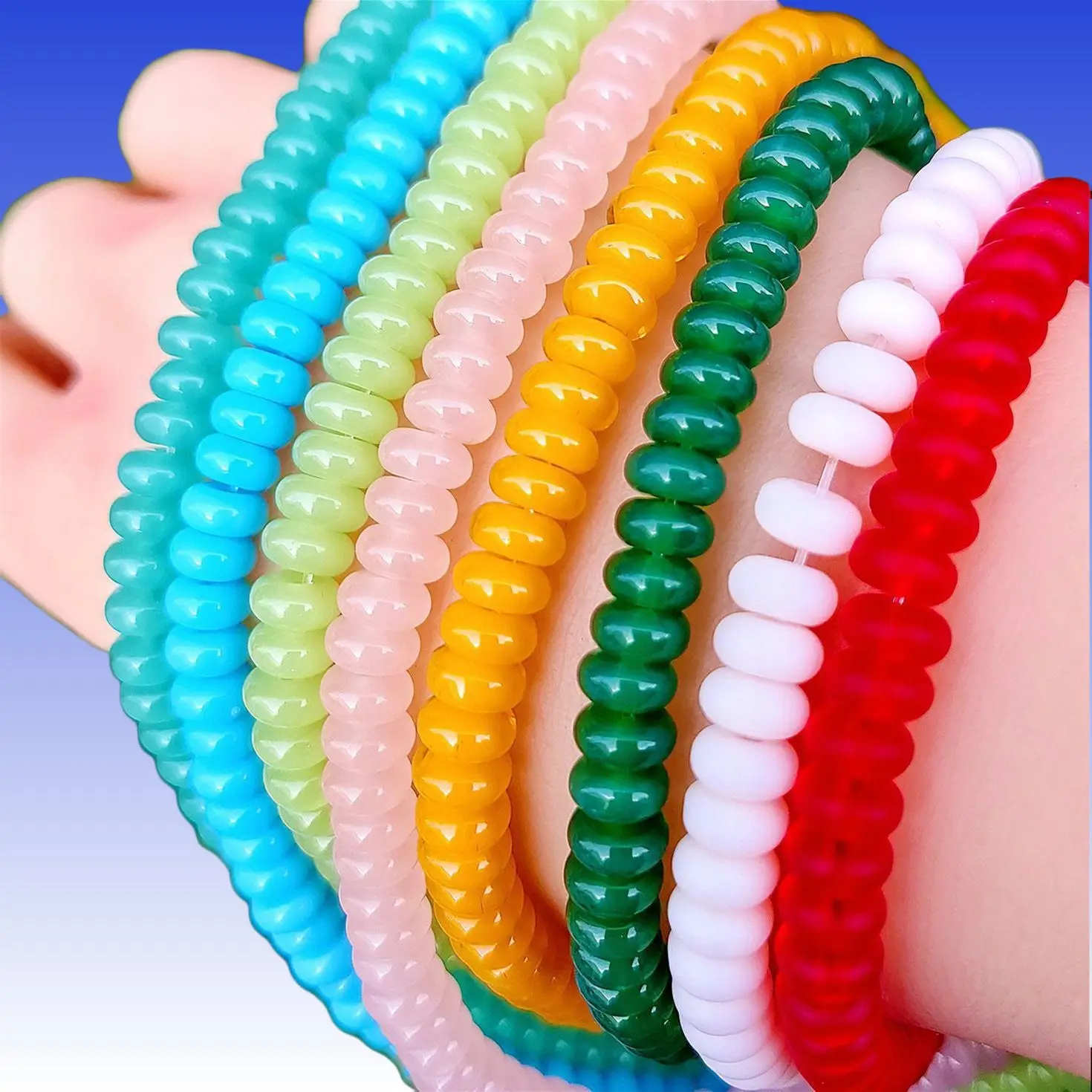 Wholesale Crystal Bead Accessories 5x8mm Abacus Beads, Scattered Beads, Separated Beads, Headwear Semi-finished Products