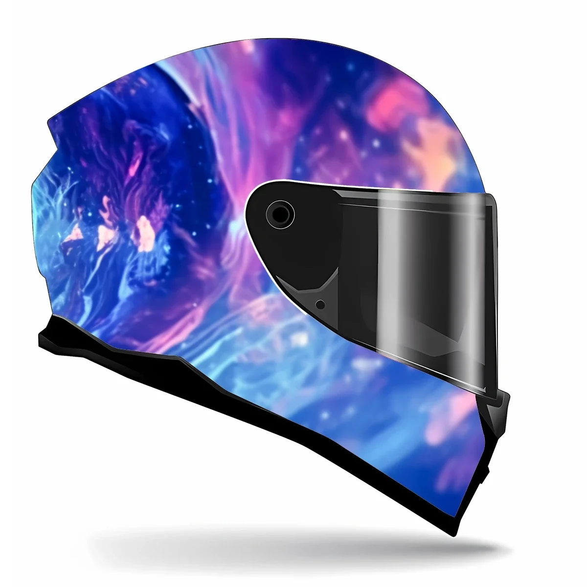 Swirling Galaxies Full Helmet Wrap Sticker Motorcycle Helmet Racing Graphic Decal Vinyl Wrap Helmet Decorative Sticker