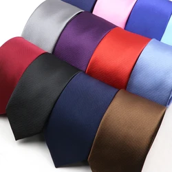 New Gracefully Solid Color Polyester Neckties Brown Ties For Wedding Party Daily Shirt Suit Cravats Accessories Decoration Gifts