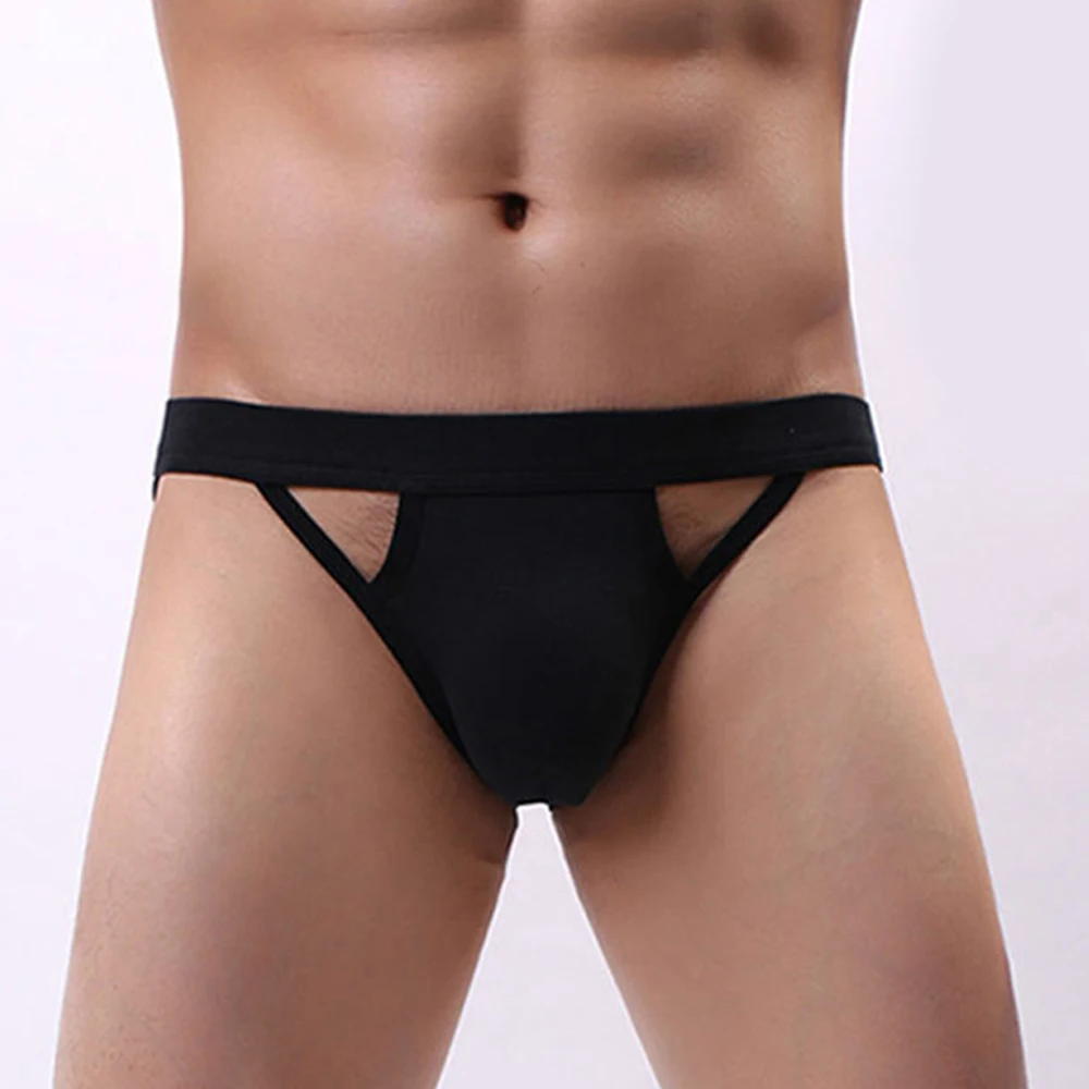 

Fashion New 2022 Underwear Erotic Lingerie G-strings Hollow Jock Strap Low Rise Mesh Panties Pouch Thongs Sexy