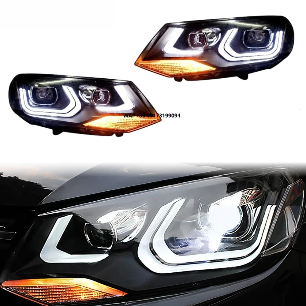 

Touareg Headlights 2011-2015 LED Lens Upgrade Front Lamp Car Accessories Hot Selling Plug and Play DRL