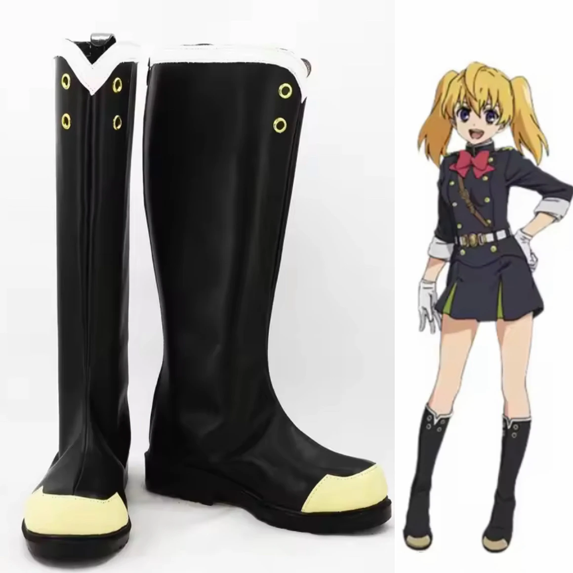 

Mitsuba Sangu Сапоги для косплея Обувь Аниме Серафим конца Костюм Sangu mitsuba Shoes