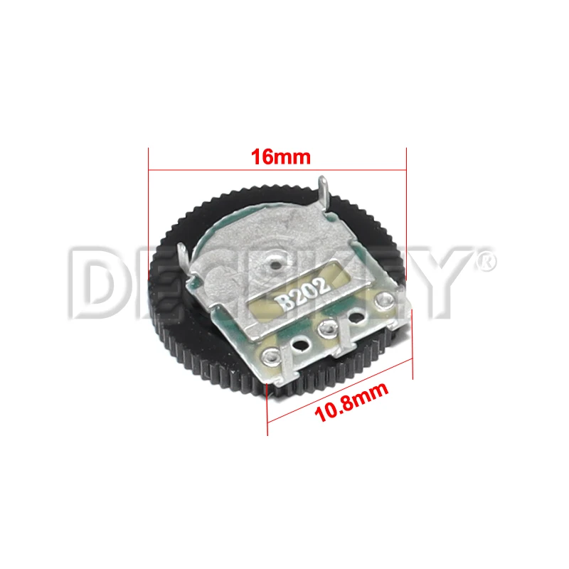 10pcs Single Gear Dial Potentiometer 1K 5K 10K 20K 50K 100K Ohm Volume Switch Disk B102 B502 B103 B203 B503 B104 Radio MP3/MP4
