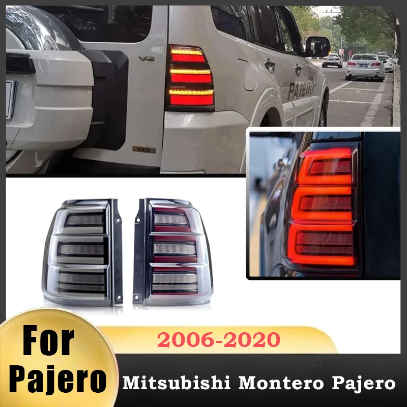

Для Mitsubishi Montero Pajero 2006-2020 Автомобильный светодиодный задний фонарь Задний ходовой фонарь + Тормоз + Реверс + Динамический указатель поворота