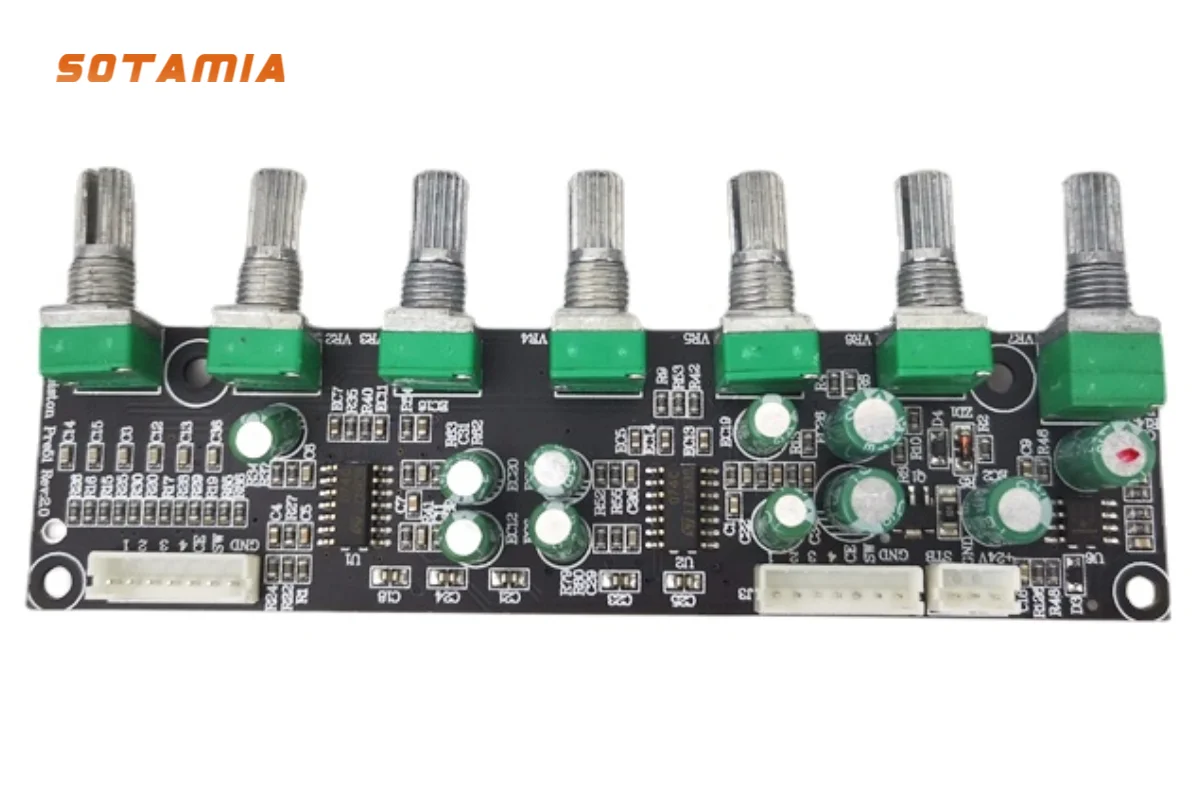 

SOTAMIA 5.1 Pre-Amplifier Tone Board 6 Channel Independent Volume Adjustment Bass Frequency DIY 5.1 Home Audio Amp DC15-35V