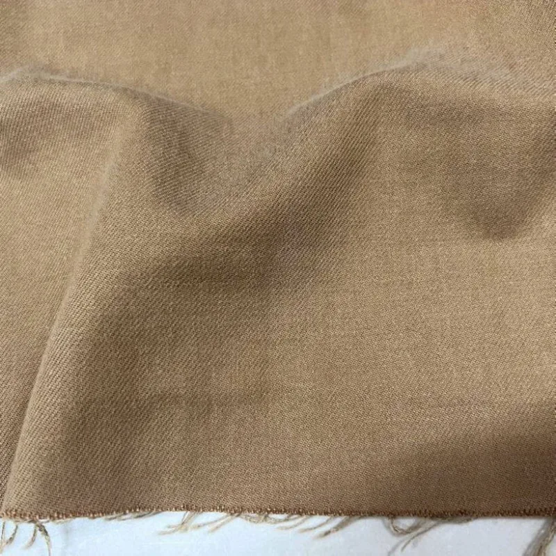 L100XW150CM Yarn Dyed Denim Fabric Camel Solid Twill Soft Durable Spring Autumn Jacket Pants Skirt Bag DIY Sewing Accessories