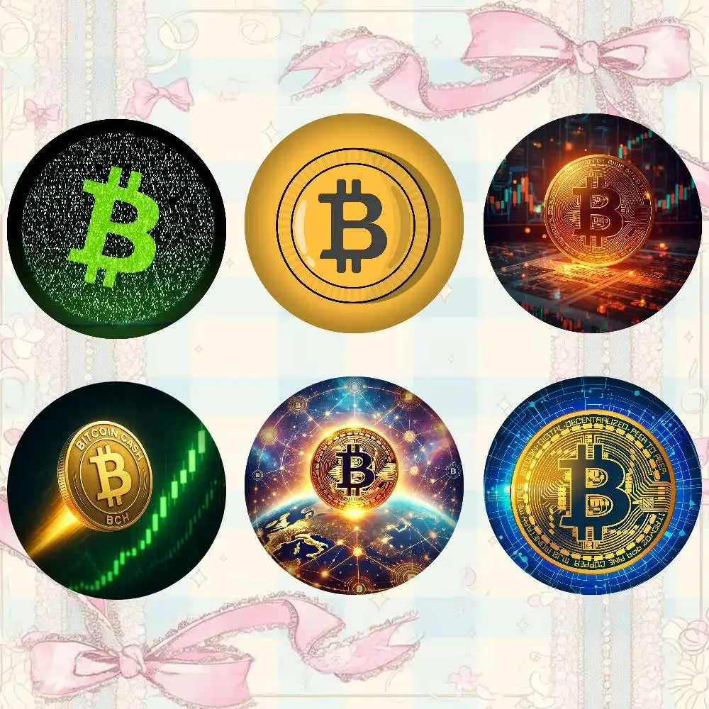 B-Bitcoin Badges Tinplate Soft Button Pin Brooch Metal Badge Custom Jewelry Accessories Hat Bag Lapel