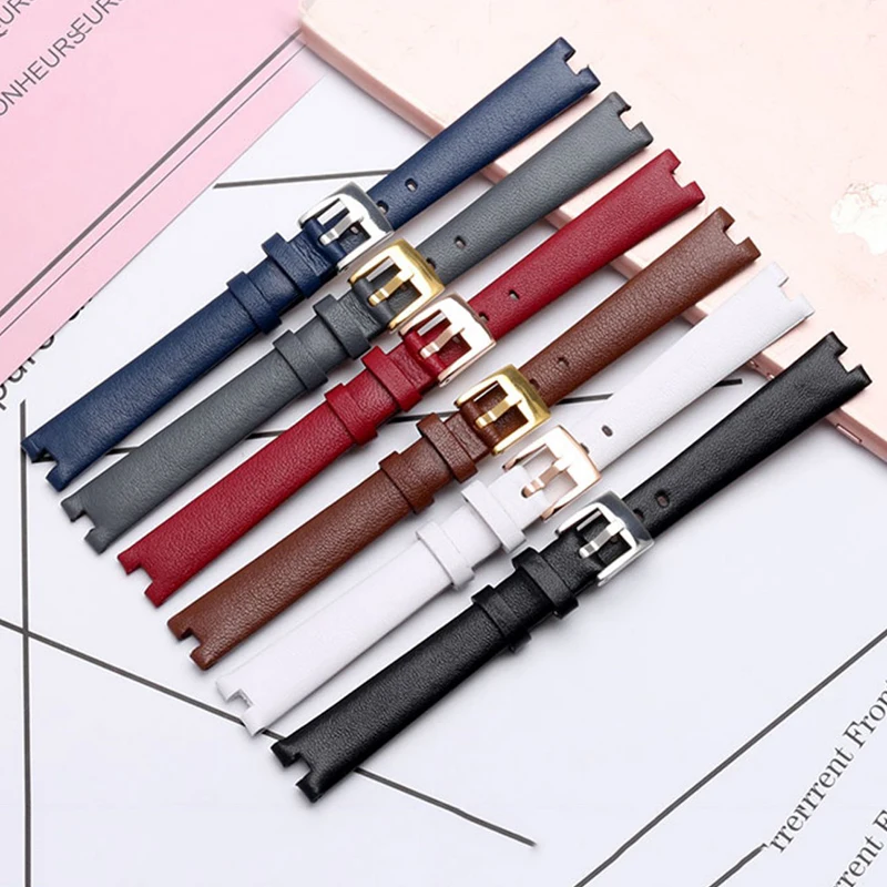 For Garmin Genuine Genuine Leather Strap for women Lily Notch Watchband Series Intelligent Sports Soft Plain Watch Band 14mm