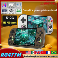 ANBERNIC RG 477M RG477M Retro Handheld Game Console Aluminum Alloy CNC 4.7Inch LTPS In-Cell Touch Screen Android 14 12G+256G NEW
