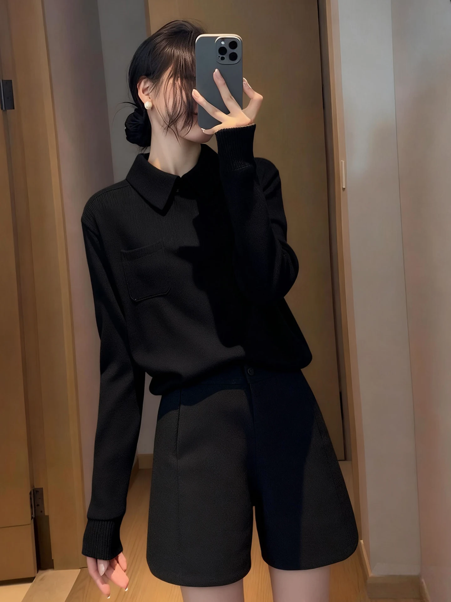 قاعدة فريدة من نوعها قابلة للتنقل طويلة Sve ذات لون نقي irt ملابس نسائية محبوكة مريحة ومتوسطة ناعمة