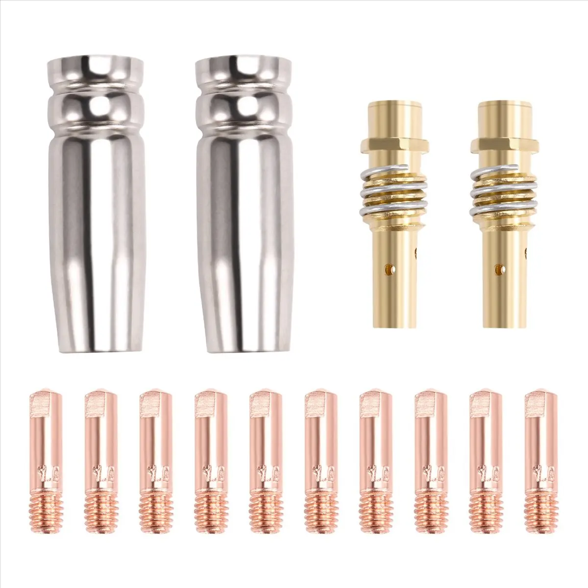 【POPULAR PICK】14PCS 15AK Welding Torch Accessories Consumables 1.0mm MIG Torch Gas Nozzle Tip Holder of 15AK MIG