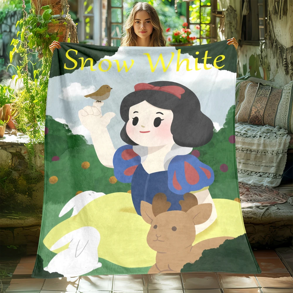 Disney Snow White Blanket- Lightweight Flannel Throw for Sofa, Bed, Travel, Camping, Livingroom, Office, Couch,picnic blanket