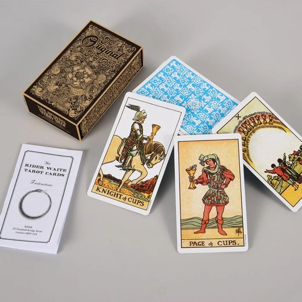 Rider Waite Tarotkarten – 12 x 7 cm, 78 Karten, originales Tarot-Deck mit Anleitungshandbuch – traditionelles Wahrsageinstrument