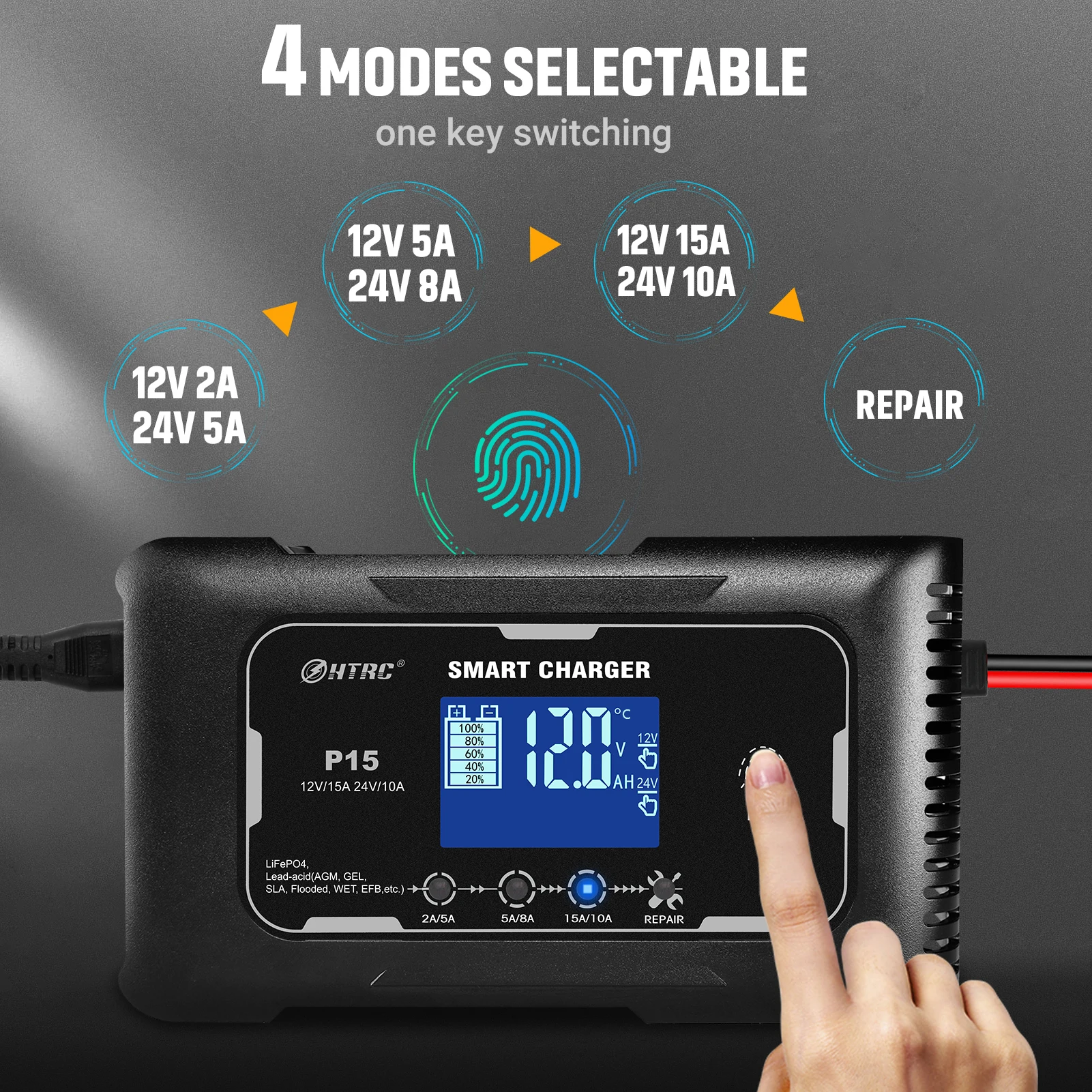 HTRC – chargeur de batterie de - Lifepo4 Battery Charger Smart Automatic avis et prix