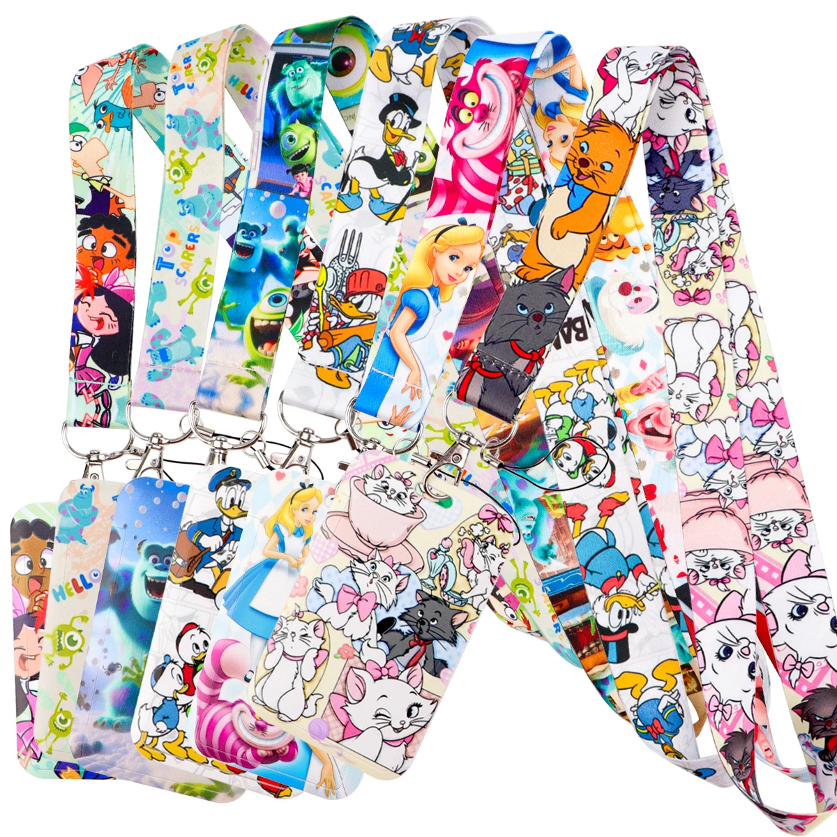 

Cartoon Movie Cats Lanyard for Key Kawaii Monster Card ID Badge Holder Key Chain Key Holder Keyring Accessories Friends Gifts