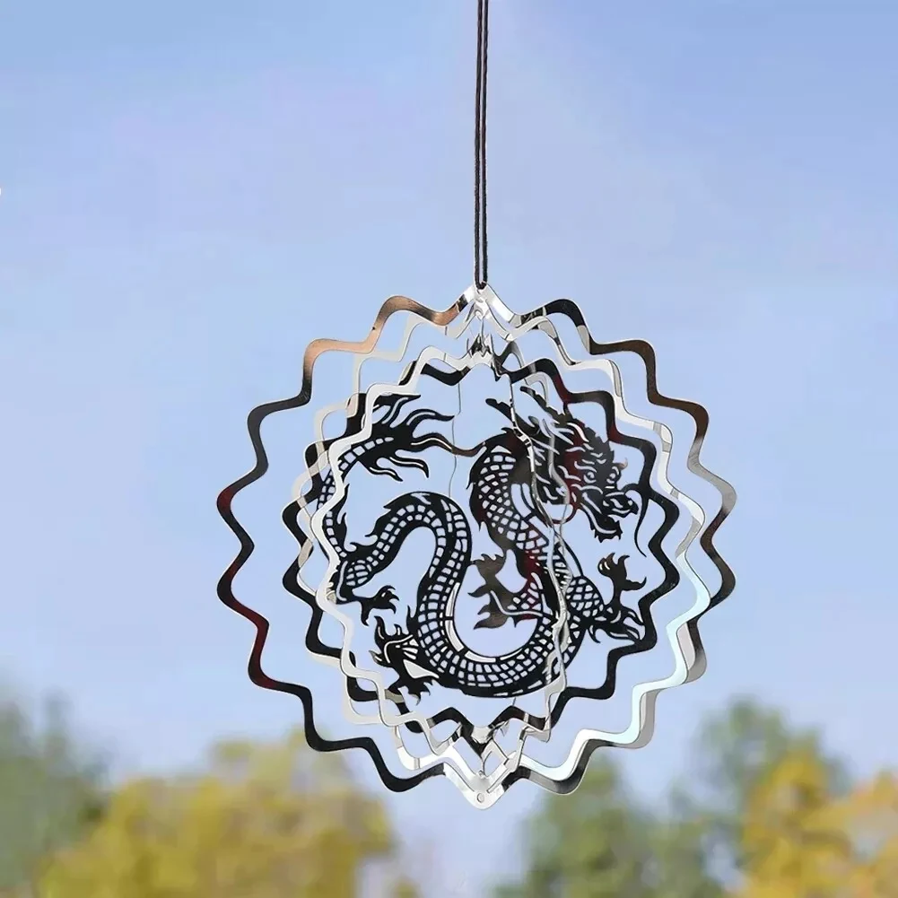 Brand New Wind Chime 10*10cm 3D Rotating 5 Pieces Anti-corrosion Anti-rust Beautiful For Garden/orchards/barns