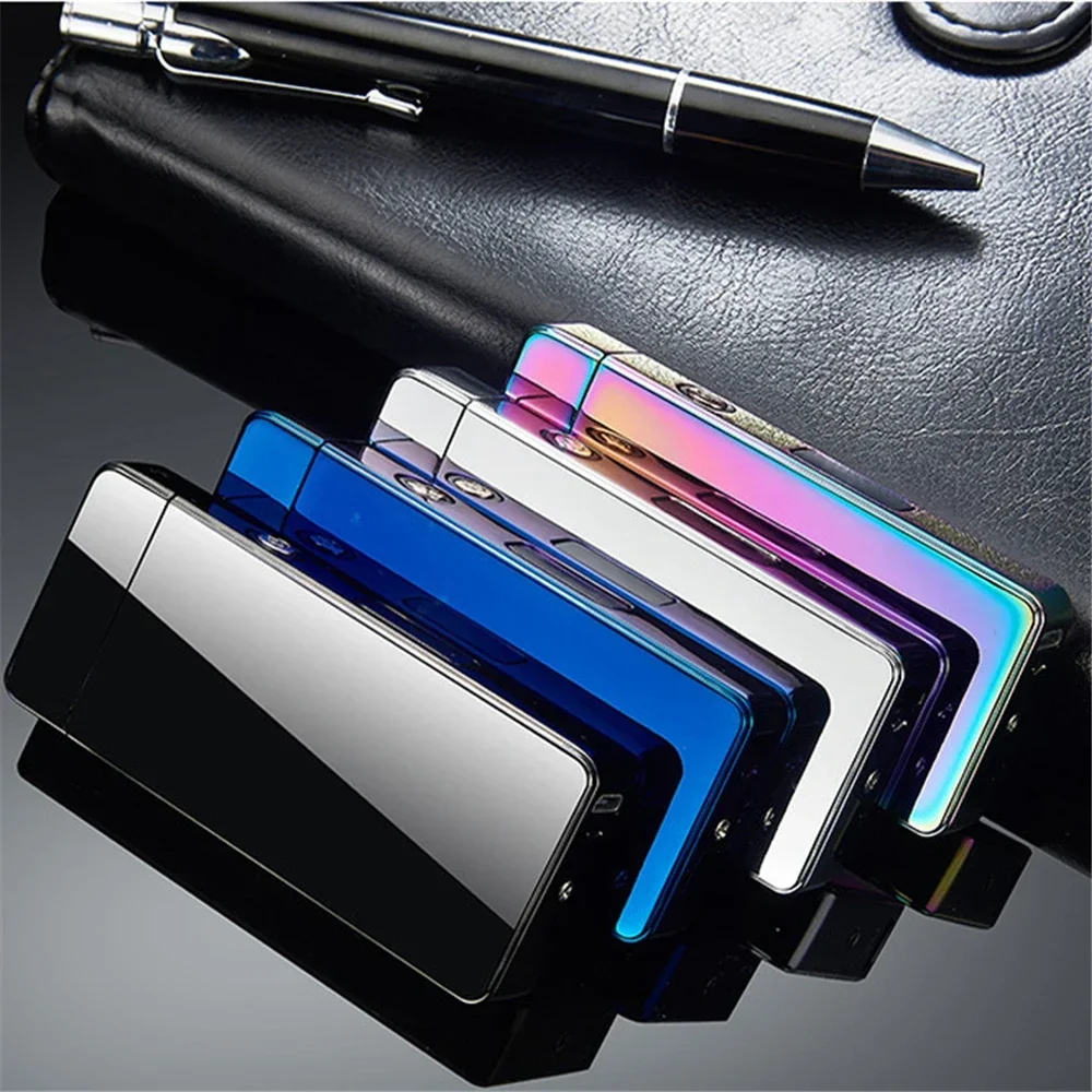 New Super Large Arc Lighter Rechargeable Big Flame Large Battery Capacity Windproof USB Electronic Lighter Smoking Accessories