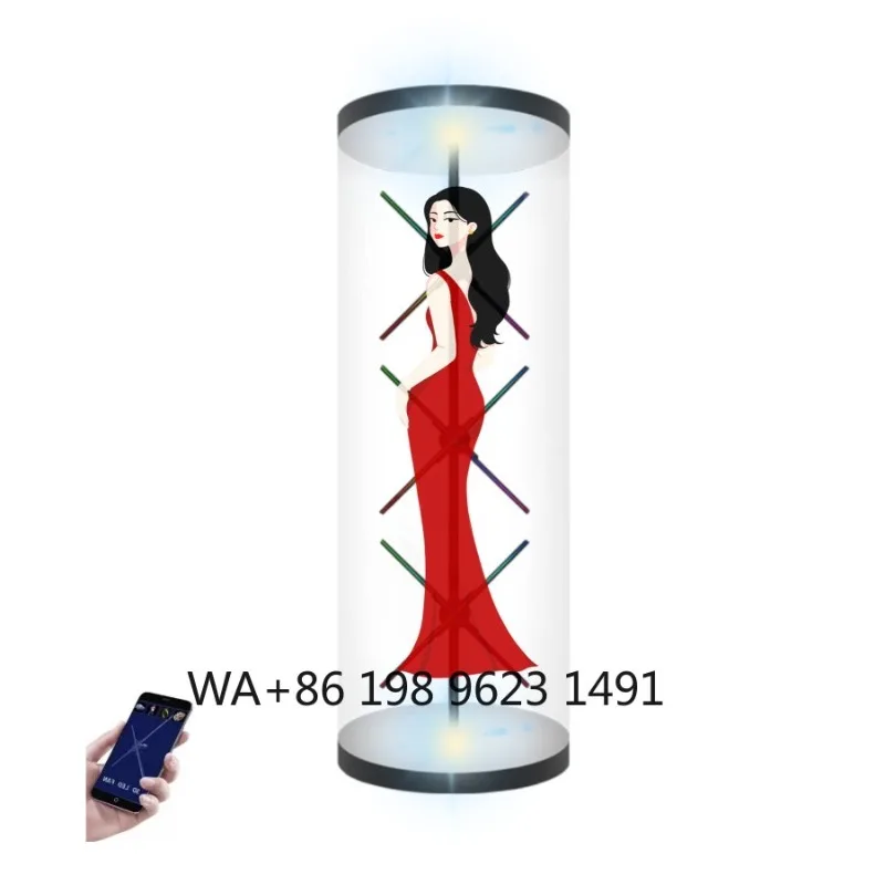 High Resolution 3D LED Hologram Fan Wall Suspended Human Size Party Event  Commercial Exhibition Indoor Outdoor Display Light