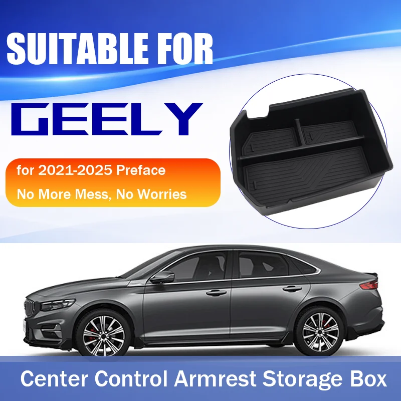 Suitable for 21-25 Geely Preface central console armrest box storage storage box car interior supplies accessories