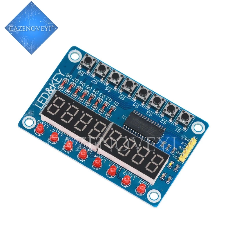 1 шт. TM1638 модуль ключевой дисплей для AVR Arduino новая 8-битная цифровая светодиодная трубка 8-бит WAVGAT