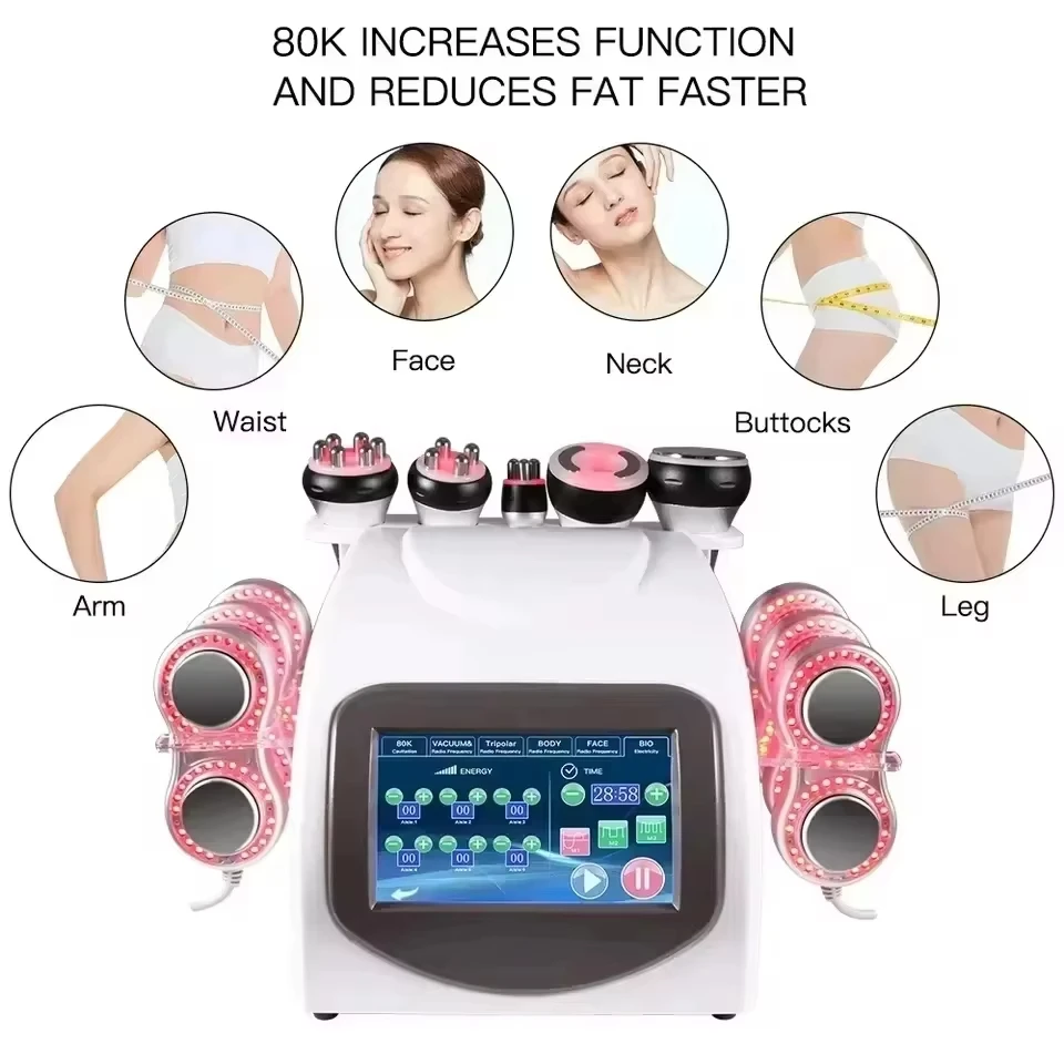 80K fat burner 6 in 1 cavitation Machine weight loss body slimming 80kpopular