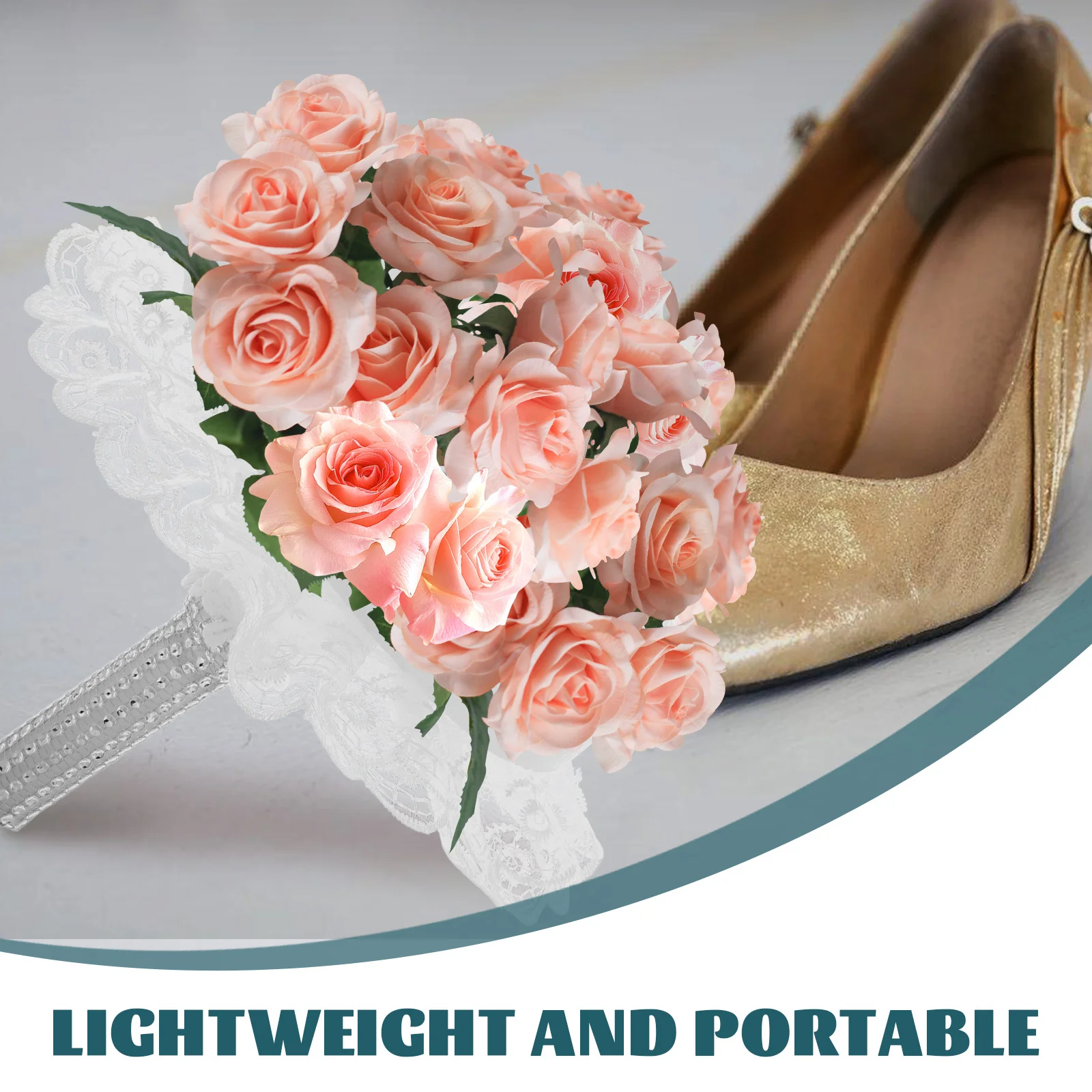 1 مجموعة حامل زهور اصطناعية رغوة قفص الدانتيل حافة Diy بها بنفسك باقة الزفاف لوازم الديكور ترتيب الزهور الدعم #4