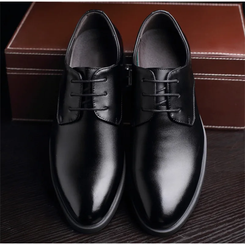 Fashion Men's Leather Shoes Casual Lace-up Driving Size 38-44