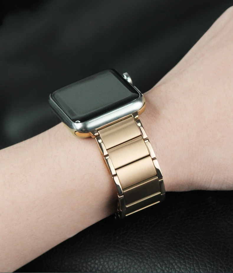 Luxury Stainless Steel Bracelet for Apple Watch Series 8 7 6 5 4 3 41mm 45mm Ultra 49mm for IWatch 38mm 42mm 44mm Magnetic Strap