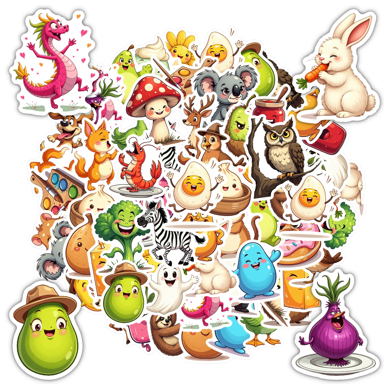 35pcs-100pcs Decals vibrant Stickers Stickers Stationery Stickers for Notebook Laptop Fridge