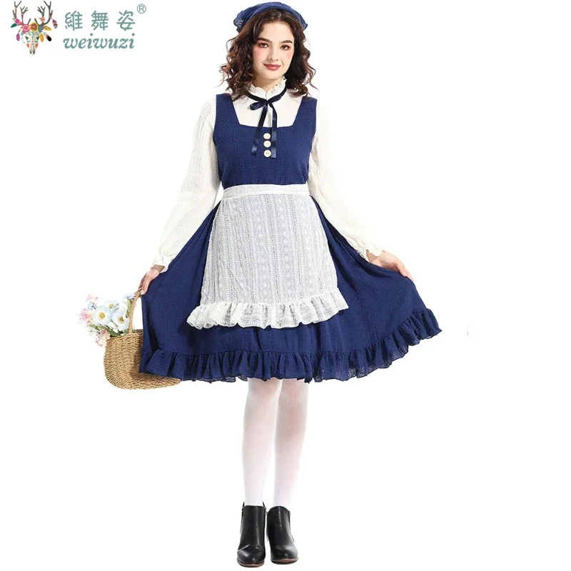 

Halloween Maid Cosplay Costume Beer Festival Waiter Fancy Dress Bavarian Maid Dress Adult Cosplay Rural Farm Maid Party Costume