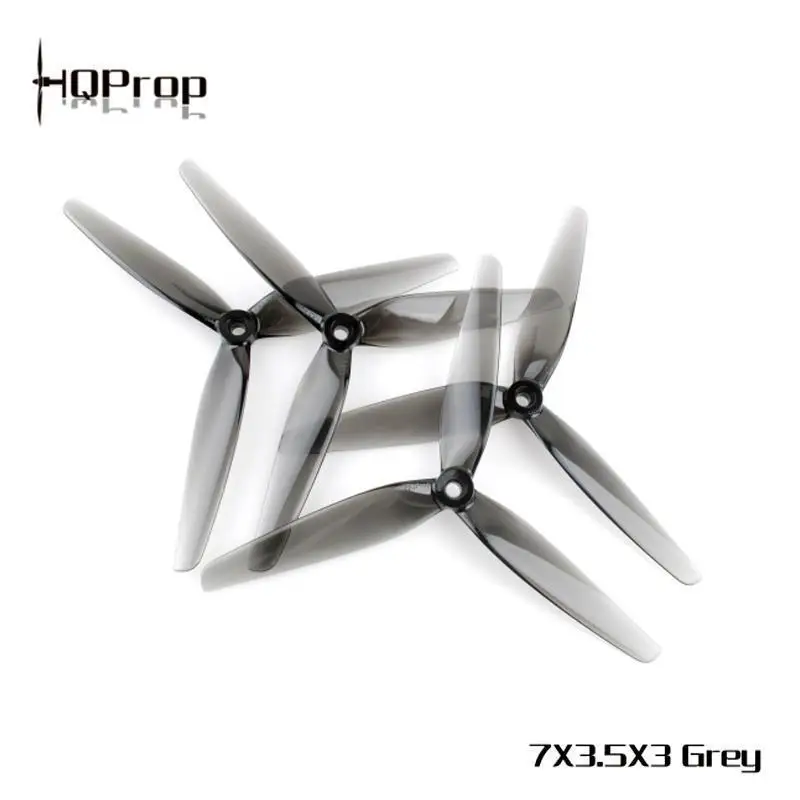 HQDrop 7X3.5X3 Gray Transparent HQ 7-inch Three bladed X8 Long Range Aircraft Crossover Propeller