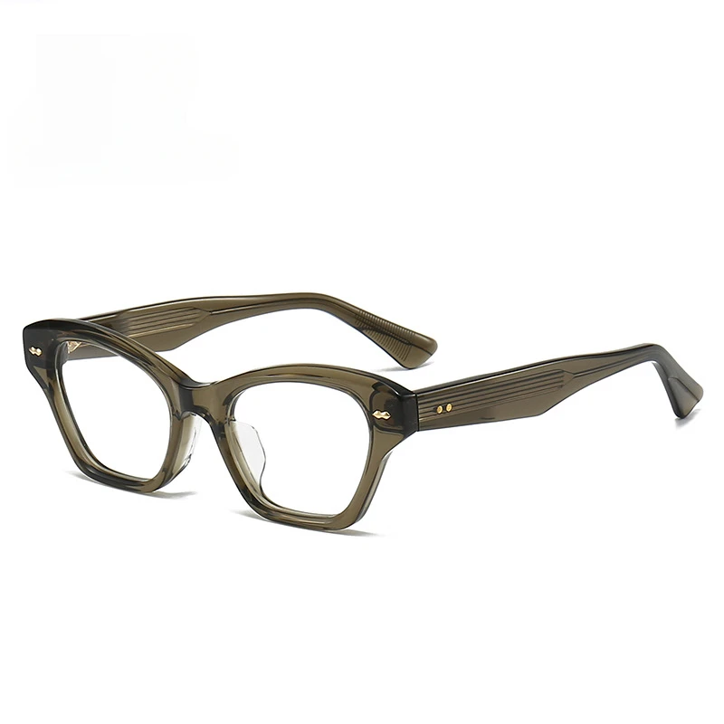 男性メガネフレームファッション厚いアセテートスクエアデザイナーブランド近視眼鏡手作り光学女性処方眼鏡