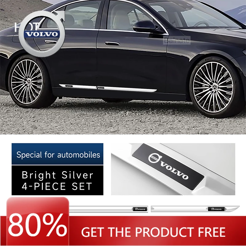

Новые защитные декоративные накладки из нержавеющей стали на боковые двери для автомобилей VOLVO (2026 год), подходят для моделей VOLVO XC90, S60, S90, XC60