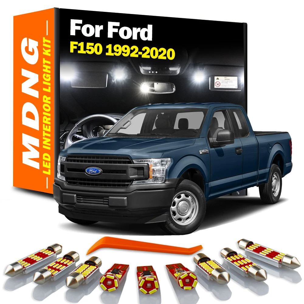 MDNG Canbus LED Interior Map Dome Luggage Light Kit For Ford F-150 F150 1992-2017 2018 2019 2020 Car Reading Bulbs Accessories