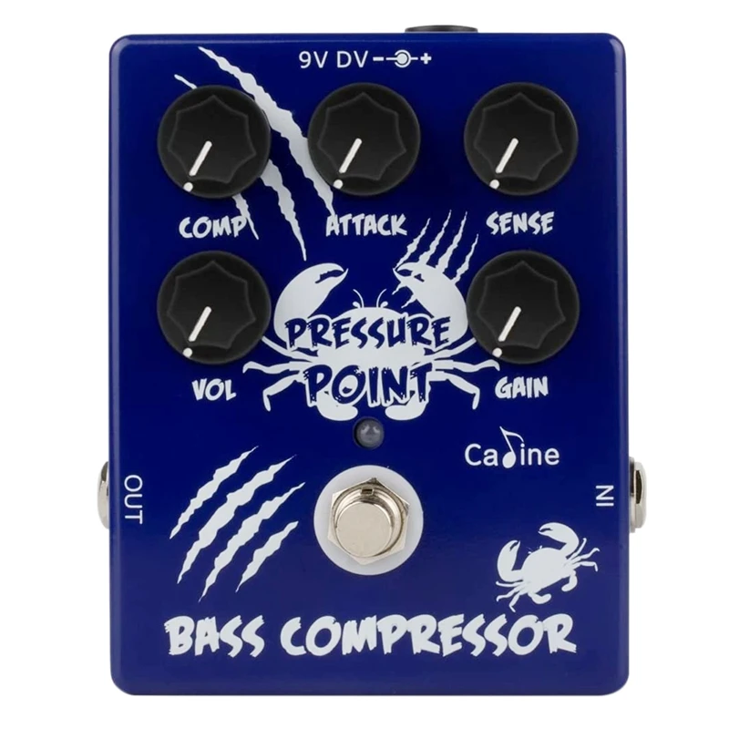 Caline CP-45 Pressure Point Bass Compressor Pedal True Bypass with Aluminum Alloy Housing Guitar Accessories