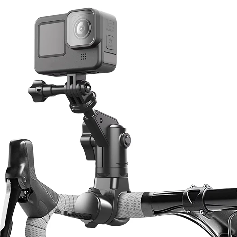 

-RRKK Motorcycle Bicycle Holder 360 Rotating Motorcycle Bike Camera Holder For Insta 360 X2 X3 Gopro 12 11 DJI Action Camera