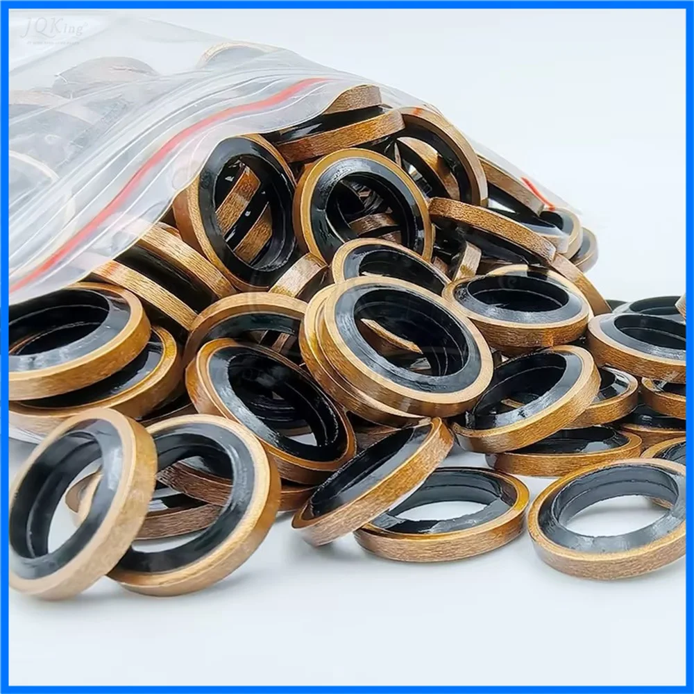 Brand new M10 oil seal gasket Oil pipe screw Brake pump M10 oil pipe screw Sealing caliper Inlet/outlet screw Gasket