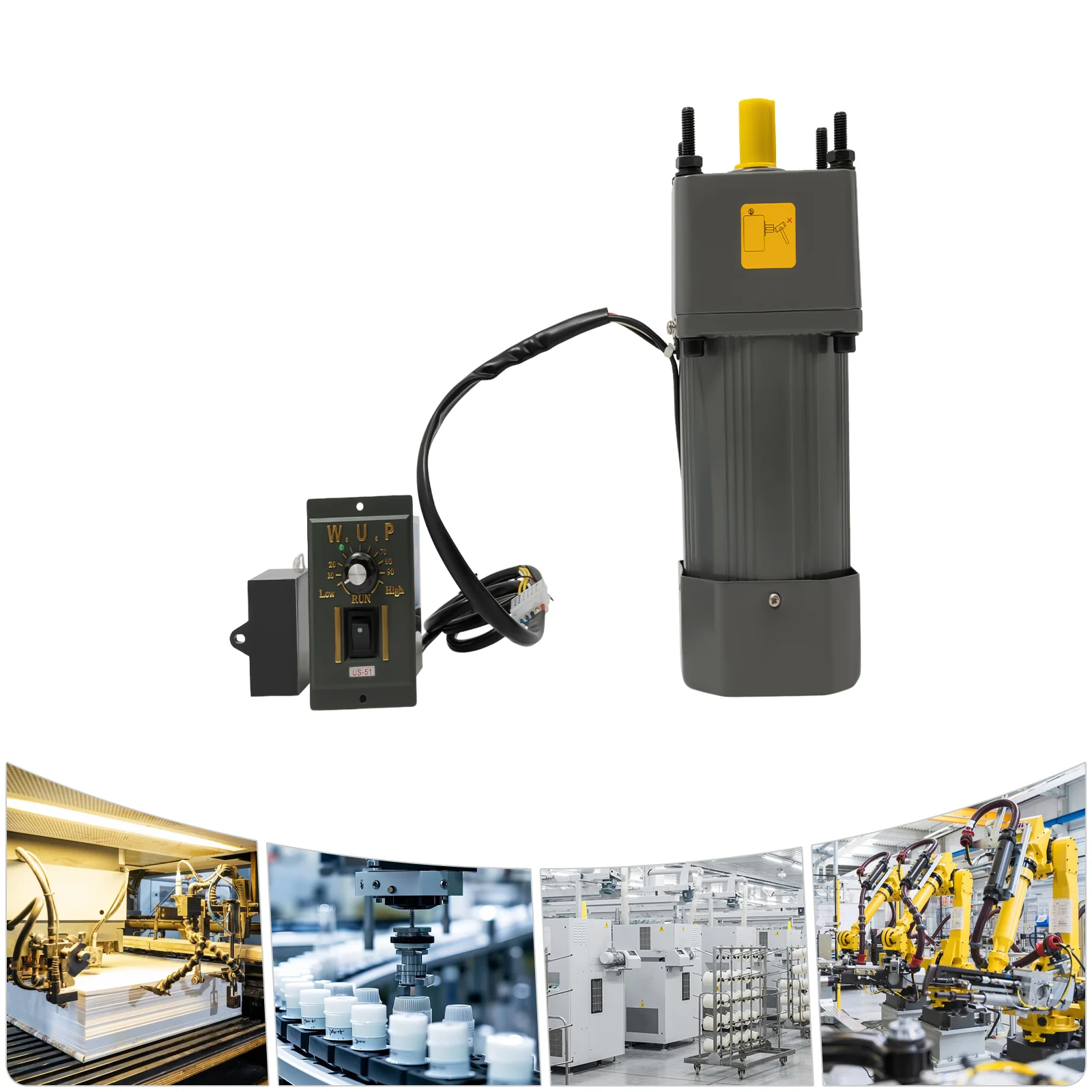 Motore a velocità variabile da 250 W, uscita 270 giri/min, riduzione dell'ingranaggio 1:5, lega di alluminio pressofusa durevole, cuscinetti a basso attrito per un fluido