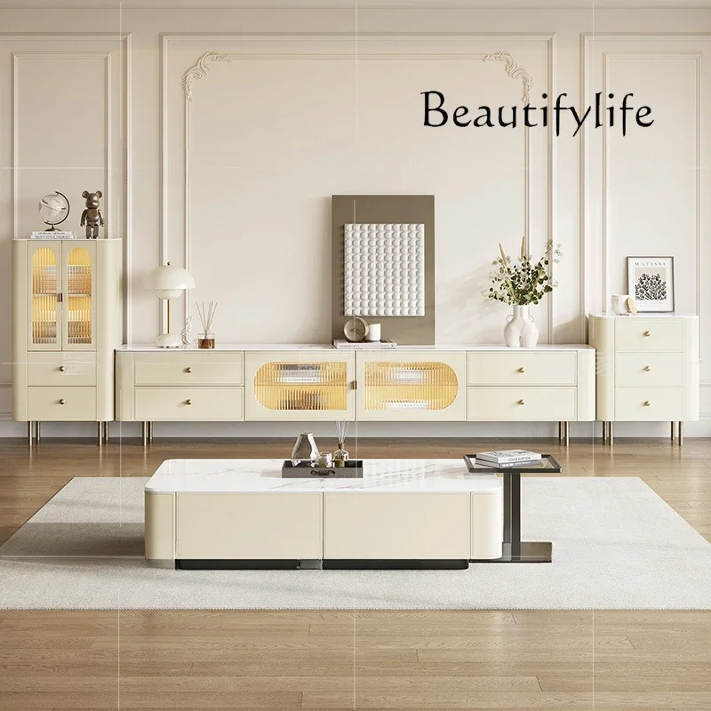 

YX Storage Universal DesignTv Table Glass Doors 240Cm Designer Universal Tv Cabinet Modern Minimalist Fernsehtisch Furniture Hom