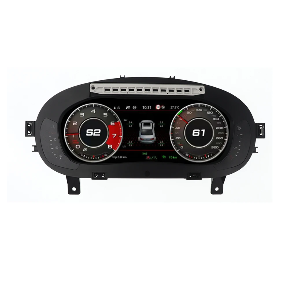 Panel Instrumen Digital 12,3 Inci untuk Mobil CC 2014, Odometer, Speedometer LCD, Pemutar Multimedia Layar 2D