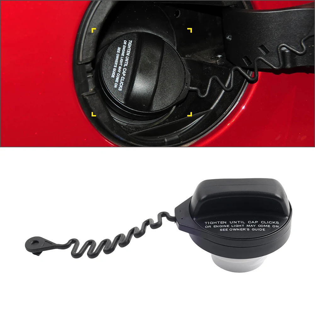 LR029165 Car Petrol Fuel Tethered Gas Cap For Land Rover Freelander 2 with 3.2L I6 or 2.0L I4 Engine 2008-2015 ABS Plastic Black