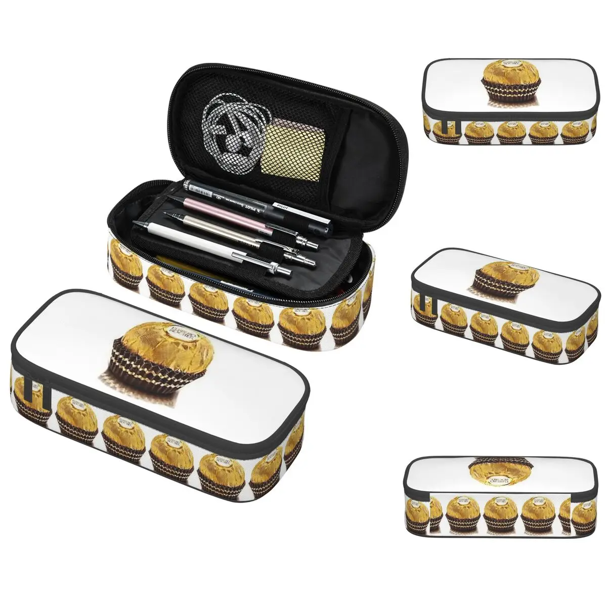 Estuche para lápices Ferrero Rocher para estudiantes, regalos, caja para bolígrafos, bolsa para lápices, suministros de papelería, bolsa para guardar bolígrafos