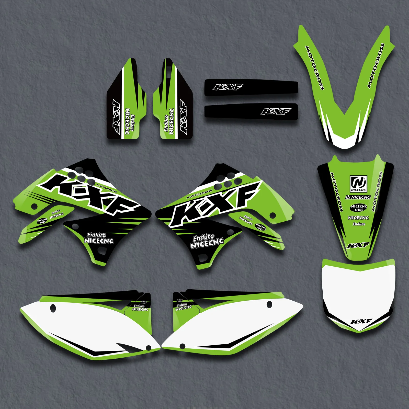 

For Kawasaki KXF 250 KX 250F KX250F 2009 2010 2011 2012 Motorcycle Fairing Graphics Background Decals Sticker Kit Customize