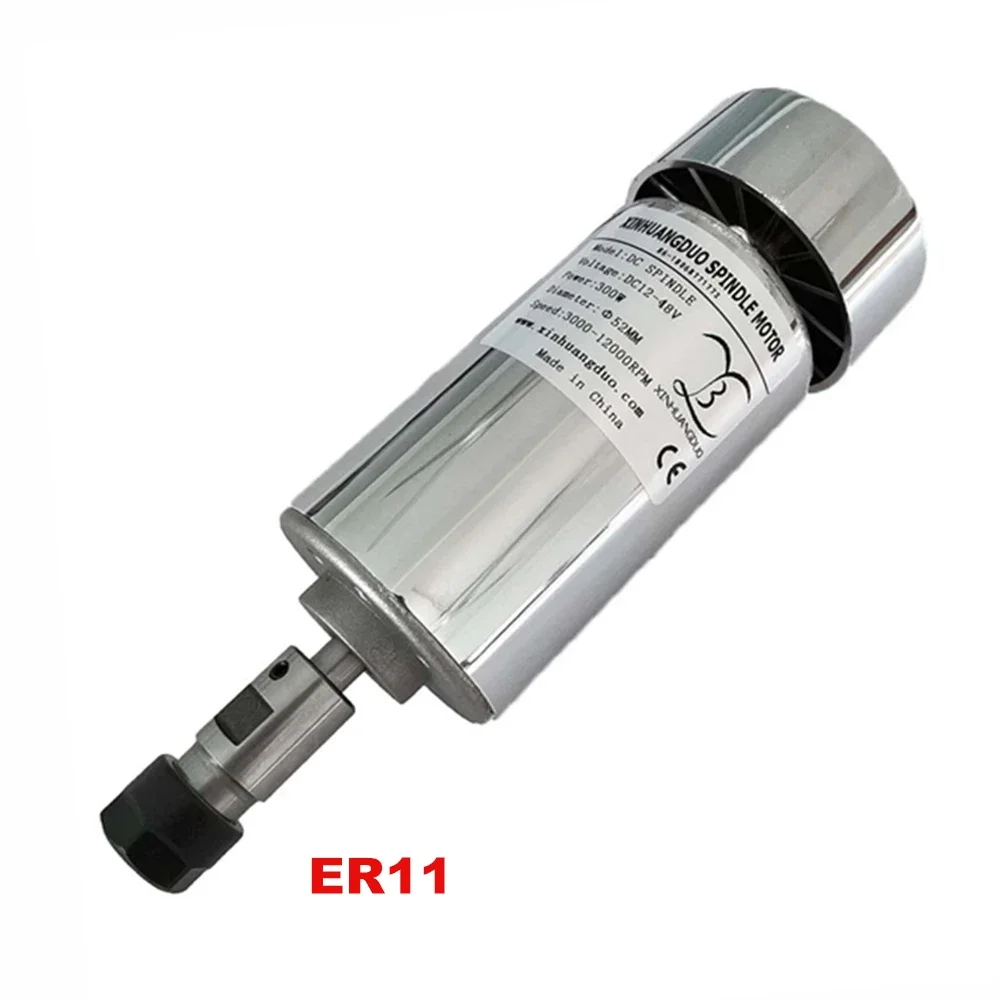 LY CNC Spindle Motor 12-48V DC Spindle Motor 400W 52MM Clamp Stepper Motor Machine Tool for Engraving Machine
