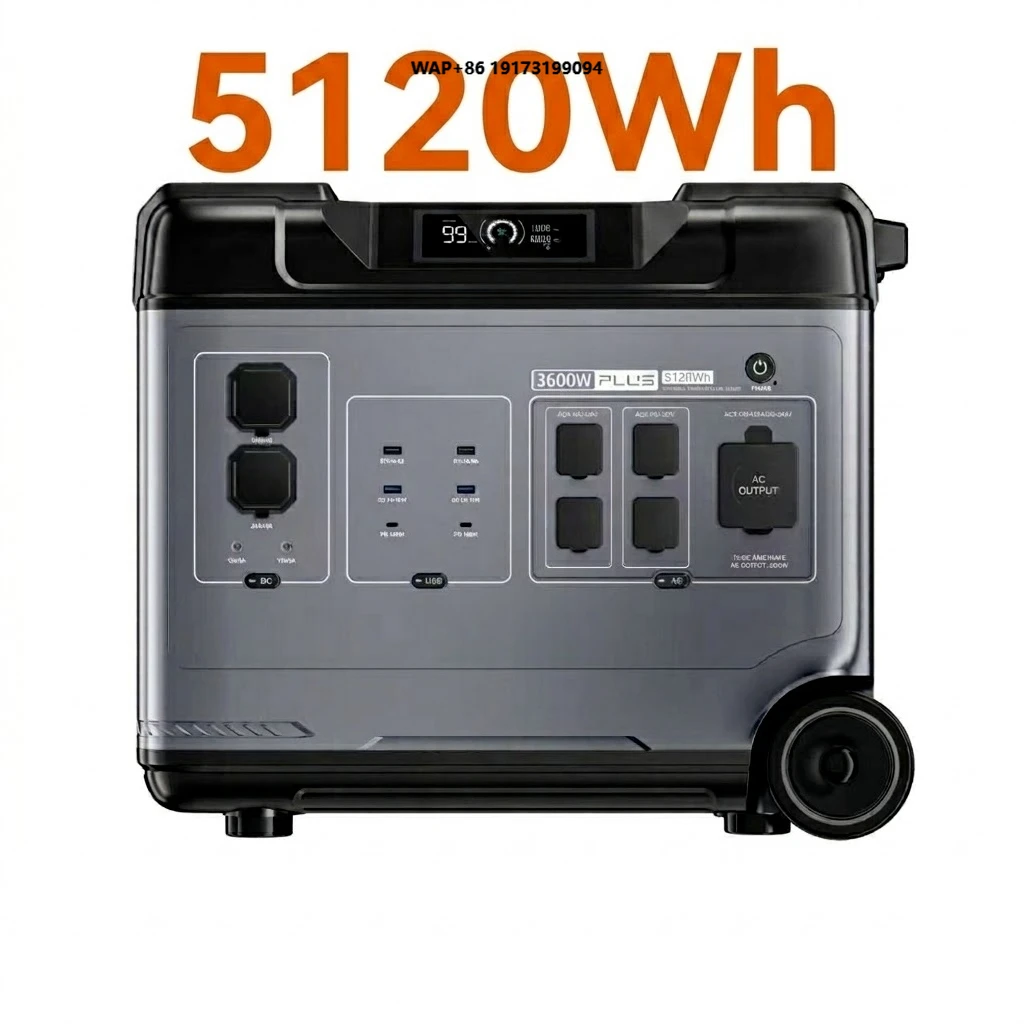 OUKITEL P5000 PLUS Solar Generator 5120Wh Batteries Estacion De Carga Portable Power Station With 3600W Inverter