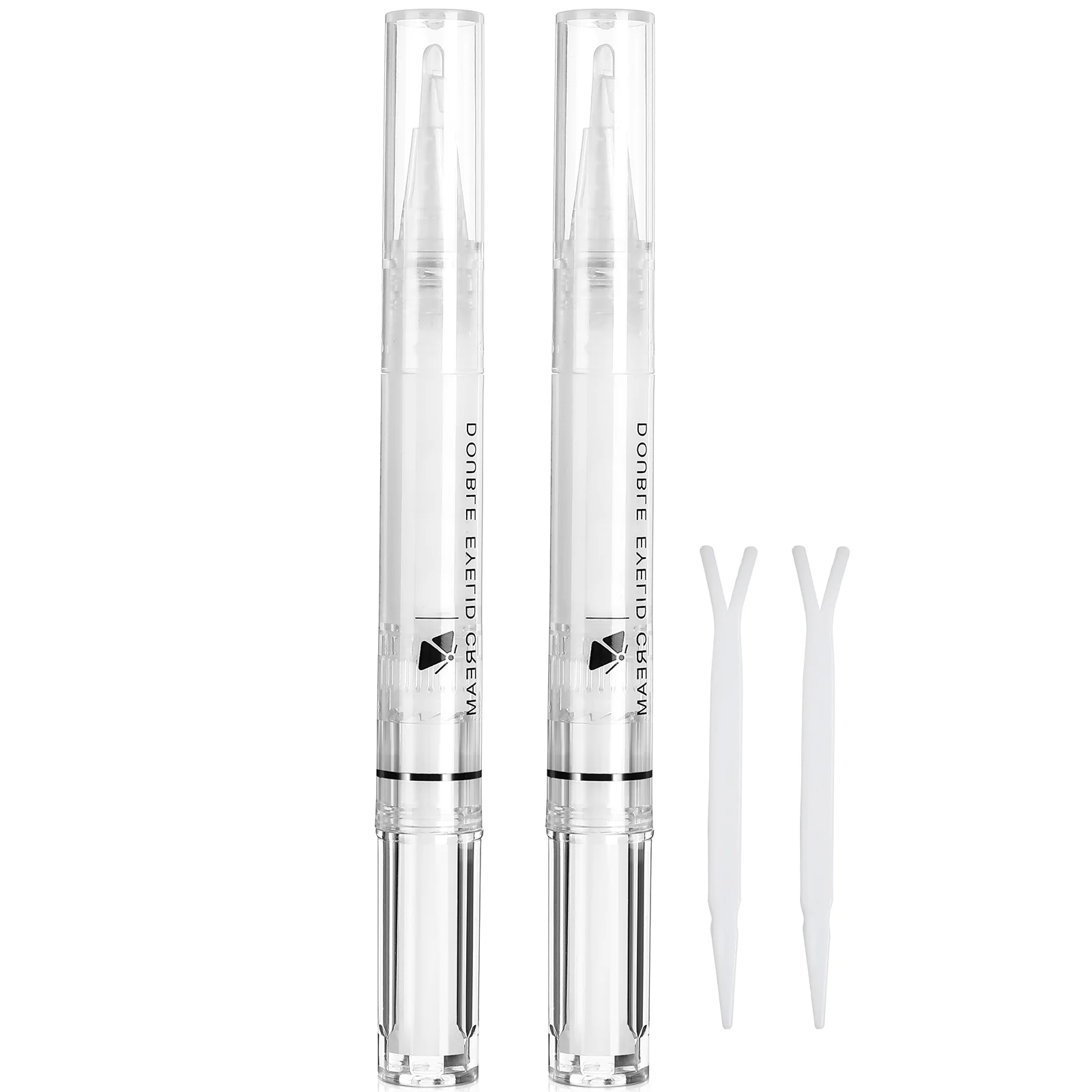 2 مجموعات مزدوجة الجفن الغراء كريم التصميم الطبيعي غير مرئية كريم الجفن منعش الملمس طويلة الأمد ماكياج أداة للمبتدئين