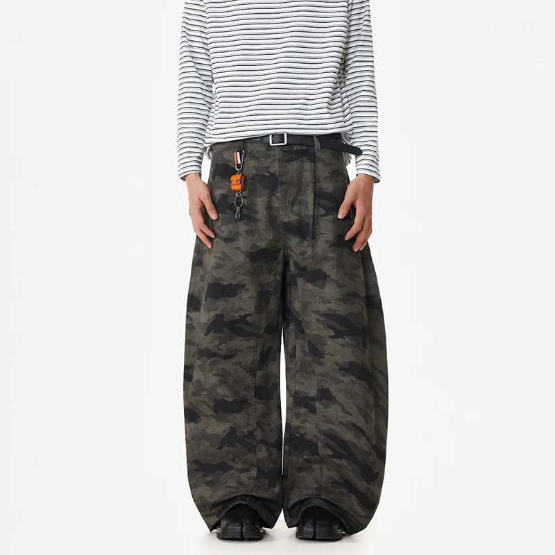 American Style Men's Spring Casual Pants Camouflage Vintage Straight All-match Vintage Bottom Wide Leg Loose Male Trousers